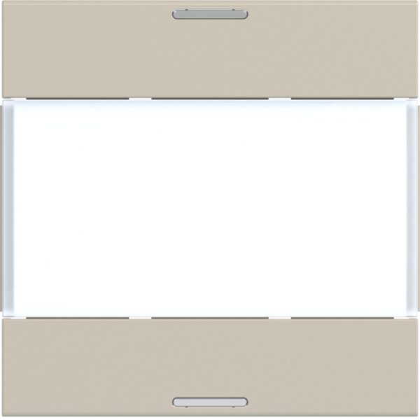 Enjoliveur 2 boutons poussoirs KNX gallery LED sand, plastique sable mat - Hager - WXE312S