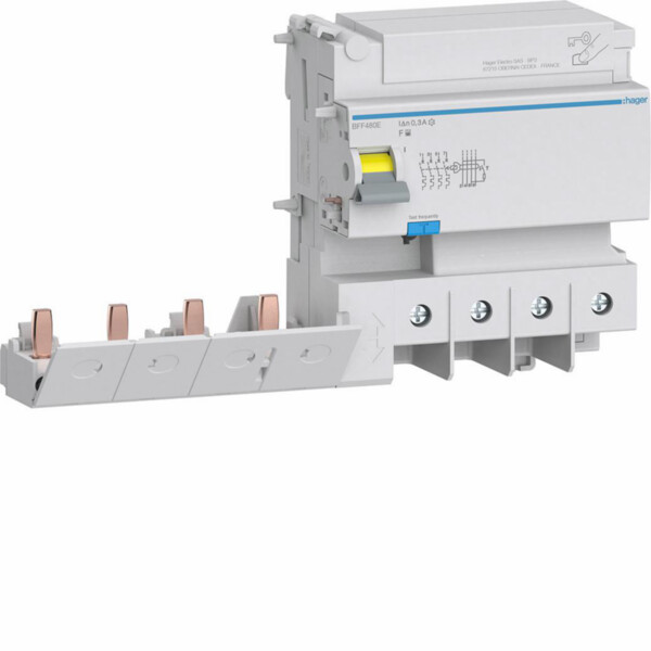Bloc différentiel 125a 300ma 4p type f à bornes alignées - Hager - BFF480E