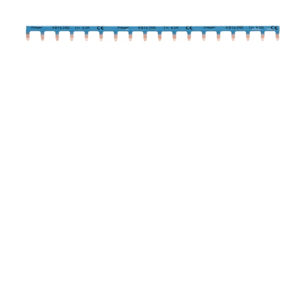 Barre de pontage 1P 63A 10mm² 400V bleu 18 modules Hager - Hager - KB163NG