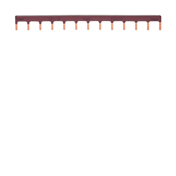 Barre de pontage 63A 1P 10mm² 400V marron 13 modules Hager - Hager - KB163P