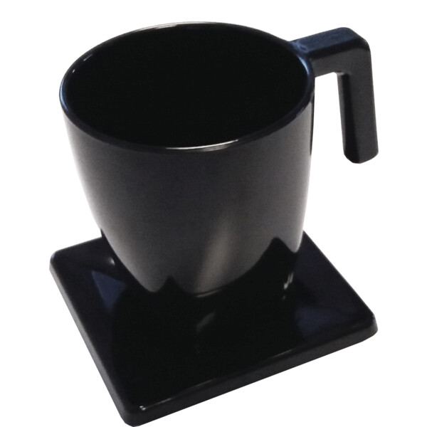 Plateau maestro 1 tasse 200ml/1 soucoupe noire - JVD - 8661164