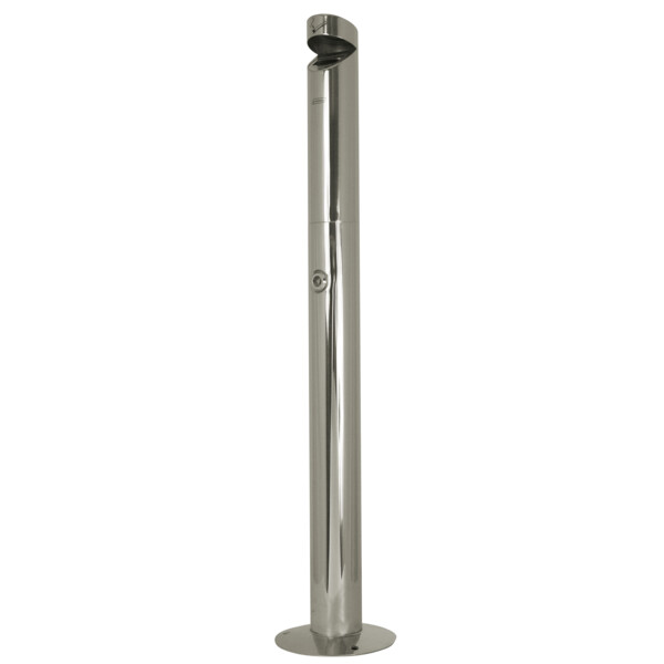 Cendrier tubulaire inox avec toit sur pied 1,1l - JVD - 8991003