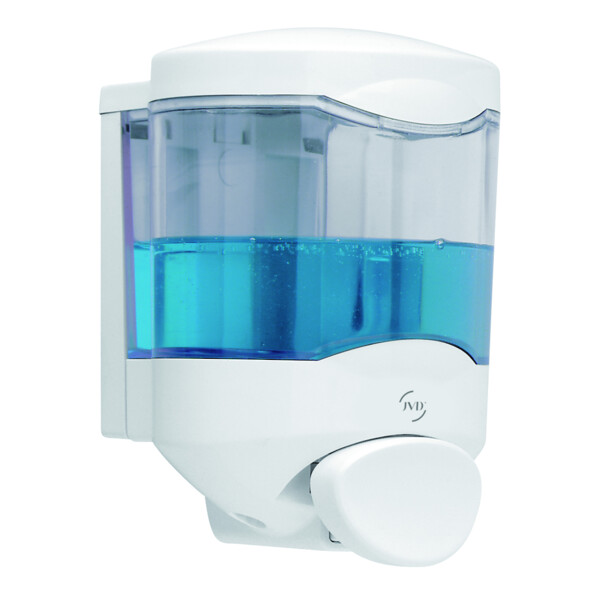 Distributeur savon crystal 450ml bouton-poussoir - JVD - 844098