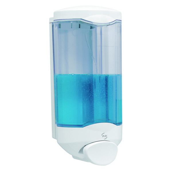Distributeur savon crystal 1l bouton-poussoir - JVD - 844102
