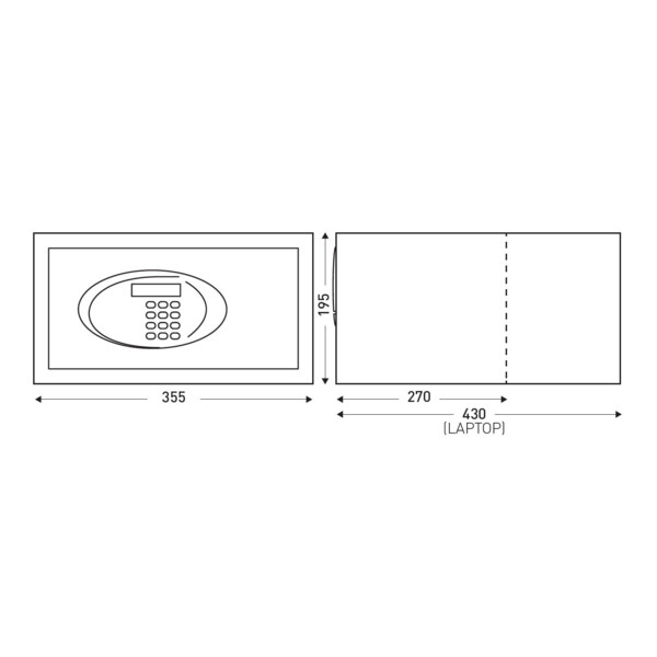 Coffre-fort compact blanc pour usage domestique Trustee - JVD - 8661390