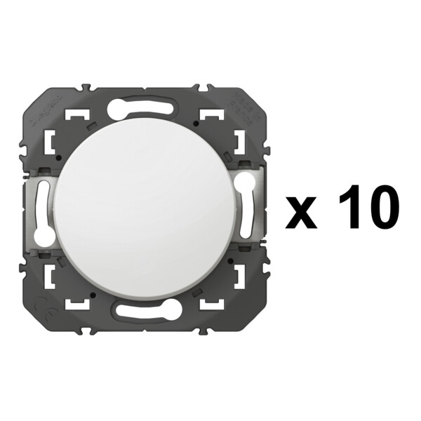 Lot de 10 va-et-vient dooxie blanc composable - Legrand - 300464