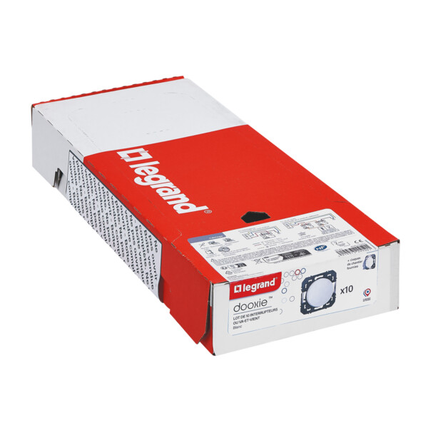 Lot de 10 va-et-vient dooxie blanc composable - Legrand - 300464