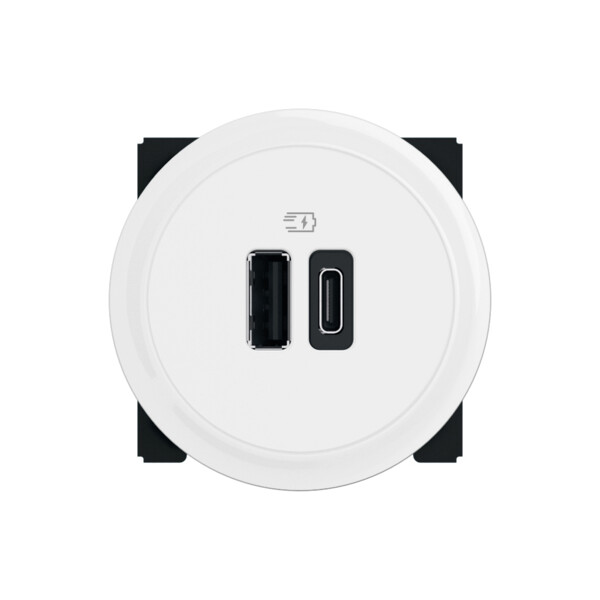 Double prise USB Type A+C Céliane Format Dépôt - 20W Power Delivery - Blanc - Legrand - CF0155