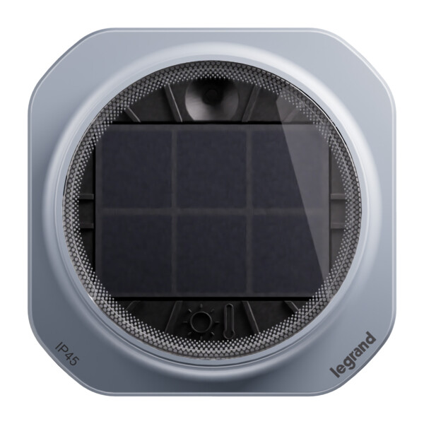 Capteur luminosité et temp. ext. gris avec panneau solaire - Legrand - 069500L