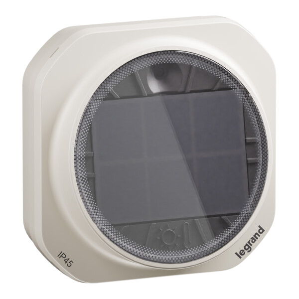 Capteur luminosité et temp. ext. sable avec panneau solaire - Legrand - 069502L
