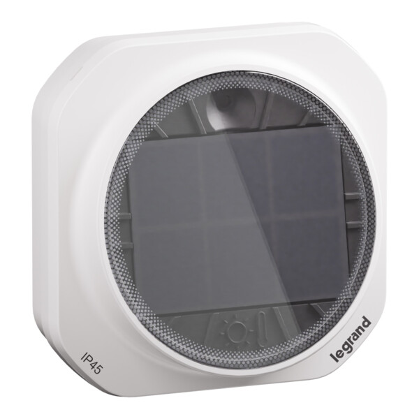 Capteur luminosité et temp. ext. blanc avec panneau solaire - Legrand - 069503L