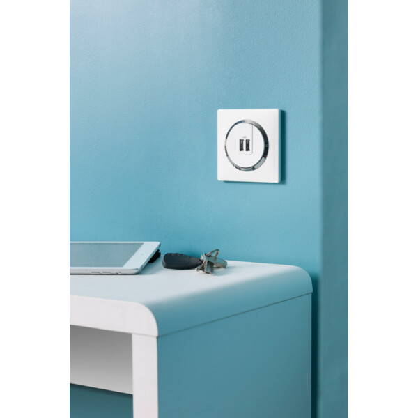 Legrand dooxie chargeur 2 usb a+a 2.4a 12 w blanc - Legrand - 095227