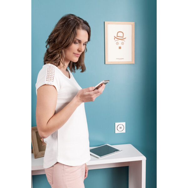 Legrand dooxie chargeur 2 usb a+a 2.4a 12 w blanc - Legrand - 095227