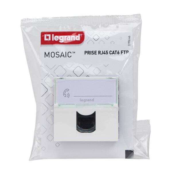 Prise rj45 cat6 ftp 2 modules - Legrand - 099646