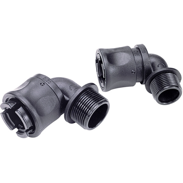 Raccord coudé 90° pour conduit flexible rta polyamide Ø25,5 - pg 29 - Legrand - 666591