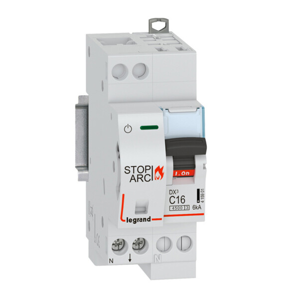 Legrand dx3 disj stop arc 1p+n c16 4500a - 6ka auto - Legrand - 415901
