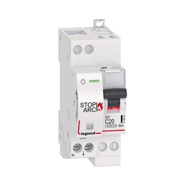 Legrand dx3 disj stop arc 1p+n c20 4500a - 6ka auto - Legrand - 415902