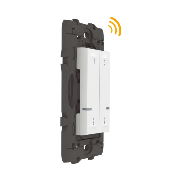 Commande sans fil 4 scénarios Mosaic With Netatmo, blanc, sans plaque, pile incluse - Legrand - 077709LA