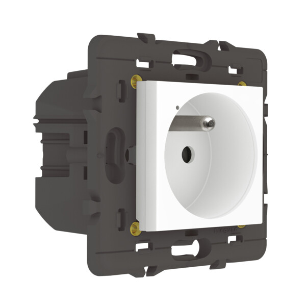 Prise de courant Connectée Mosaic With Netatmo 16A avec Suivi de Consommation - Compatible App Home + Control - Legrand - 077711LA