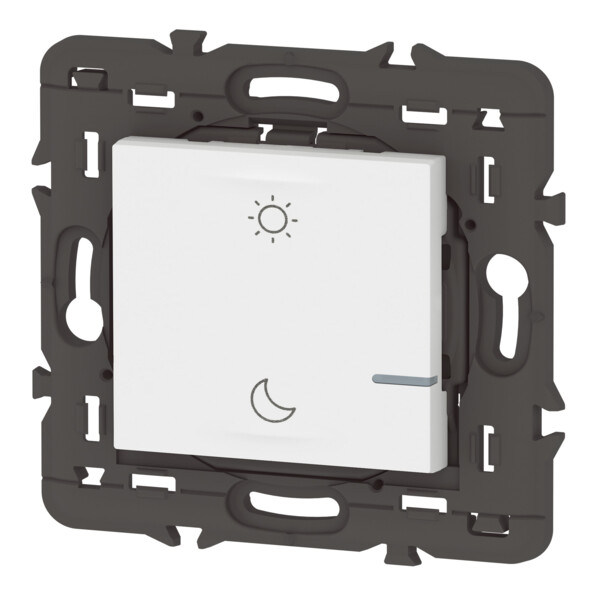 Commande sans fil Lever/Coucher Mosaic blanc, compatible Netatmo, à équiper de plaque - Legrand - 077718LA
