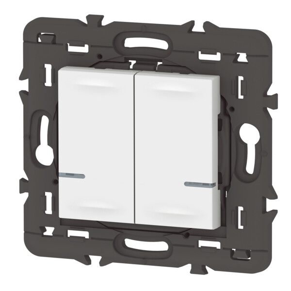 Commande Double Sans Fil Mosaic With Netatmo, Éclairage/Prise, Blanc - Legrand - 077724LA