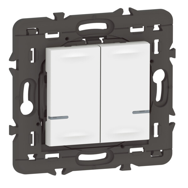 Commande Double Sans Fil Mosaic With Netatmo, Éclairage/Prise, Blanc - Legrand - 077724LA