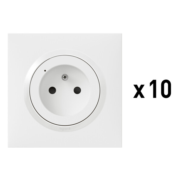 Lot de 10 Prises Connectées Dooxie With Netatmo 16A 3680W avec Suivi de Consommation - Legrand - 100082