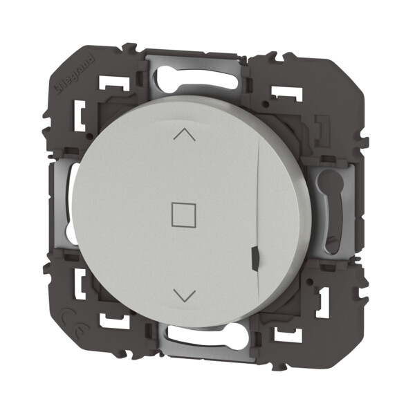 Interrupteur connecté pour volet roulant Dooxie With Netatmo, effet aluminium - Legrand - 600186A