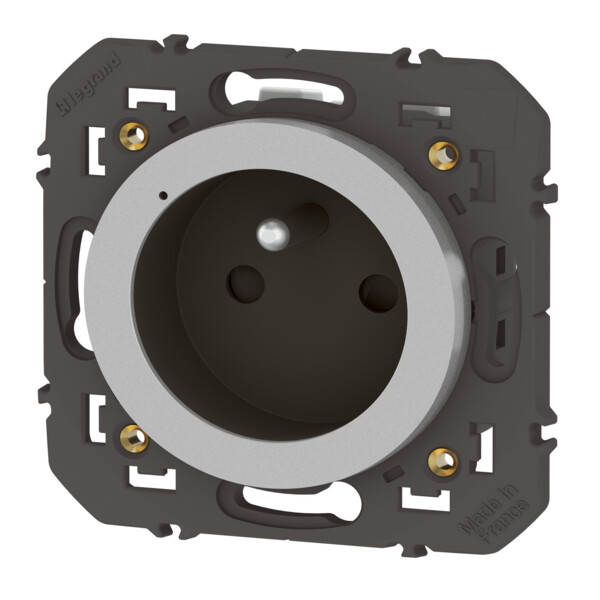 Prise de courant connectée Dooxie With Netatmo 16A avec suivi conso, effet alu, compatible Home + Control - Legrand - 600491A