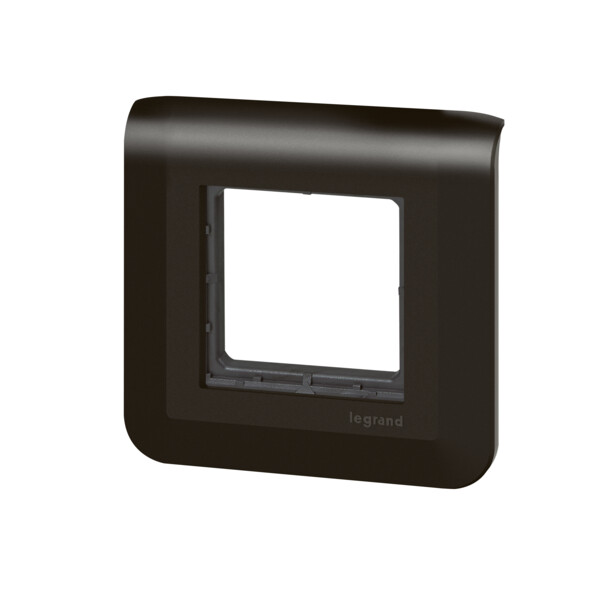 Mosaic support a vis + plaque 2 modules noir mat - Legrand - 099480