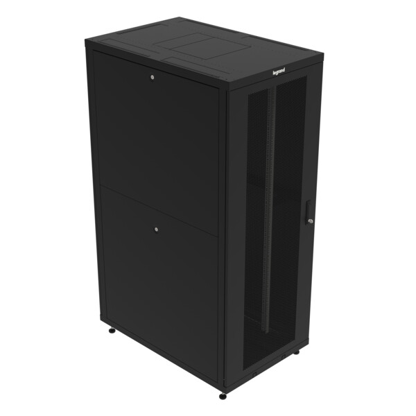Legrand - 47u 800x1200 ral 9005 avec portes, panneaux lateraux, pieds, kit mise a la terre - Legrand - 446807