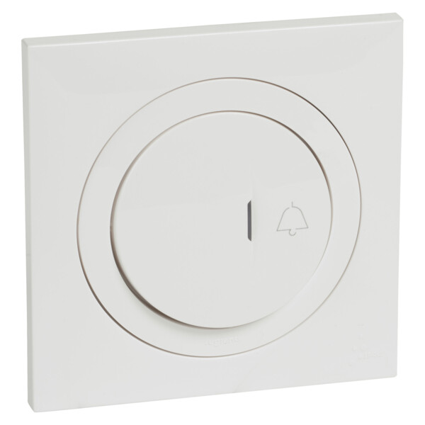 Legrand - Poussoir simple lumineux et marquage sonnette dooxie à équiper d'un voyant IP44 6A 250V~ avec plaque carrée blanche - Legrand - 600010