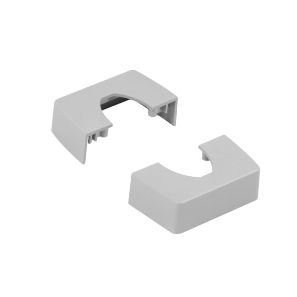 Chapeau compatible ovaline colonnette 1 compartiment 45mm - gris - Legrand - 980974