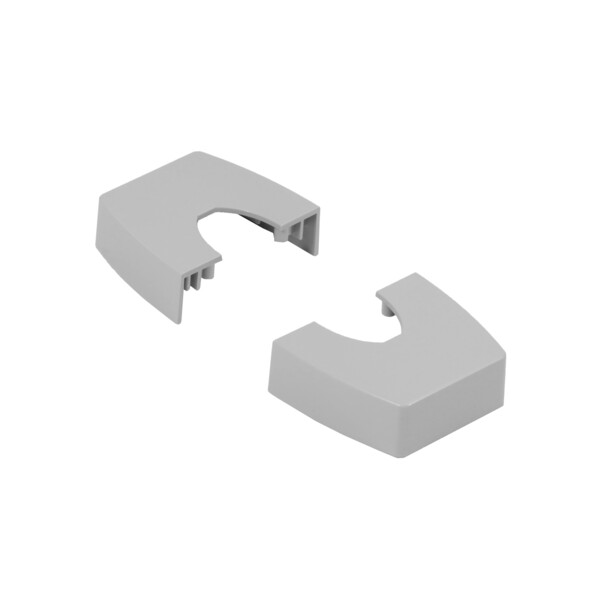 Chapeau compatible ovaline colonnette t2 2x45mm ou 1x80mm - gris - Legrand - 980977