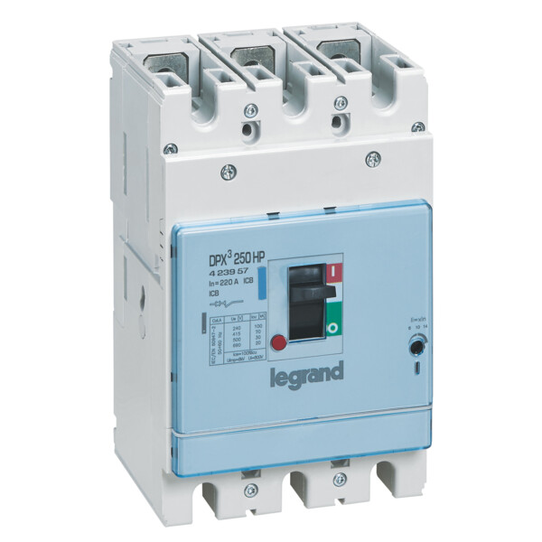Disjoncteur dpx³250 hp magnétique seul pouvoir de coupure 70ka 3p 220a - Legrand - 423957