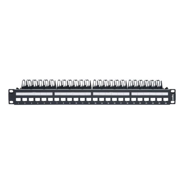 Panneau de brassage linkeo c à équiper de 24 connecteurs rj45 keystone - Legrand - 632850