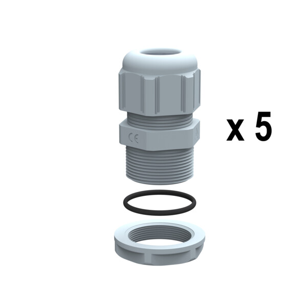 Presse-étoupes plastique ip68 pg29 ral7001 - unité par quantité 5 - Legrand - 381814