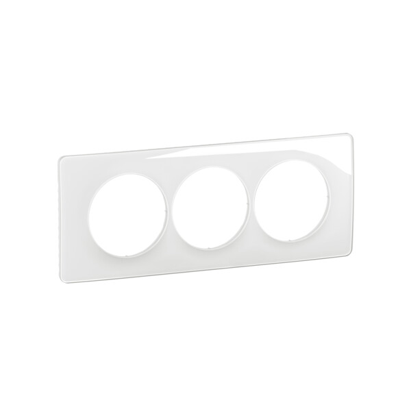 Plaque 3 postes blanc emaillé - entr.57mm - Legrand - CP0027