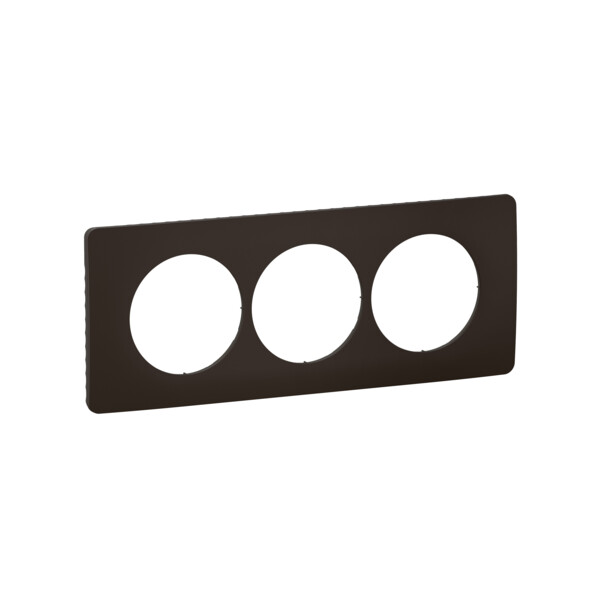Plaque 3 postes noir mat - entr.57mm - Legrand - CP0127