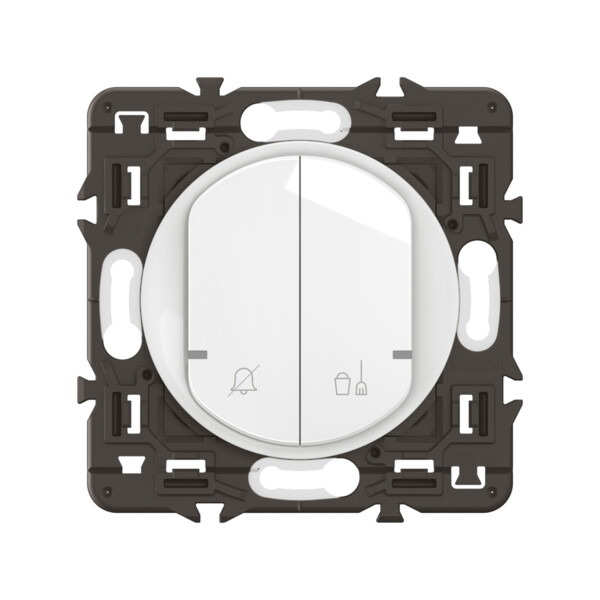 Commande céliane hôtel dnd/mur - support et enjoliveurs blanc - Legrand - CB0425