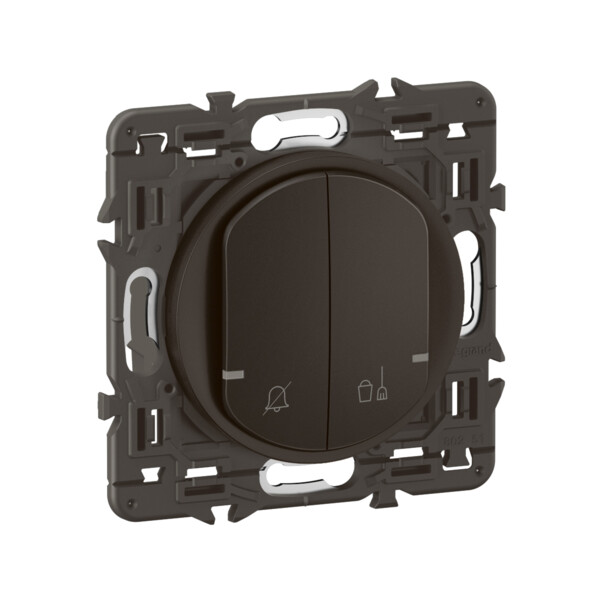 Commande céliane hôtel dnd/mur - support et enjoliveurs noir - Legrand - CN0425