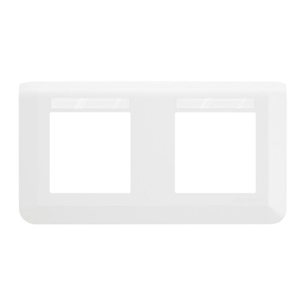 Plaque 2x2 modules horizontal porte-etiquette integre - Legrand - 078852L
