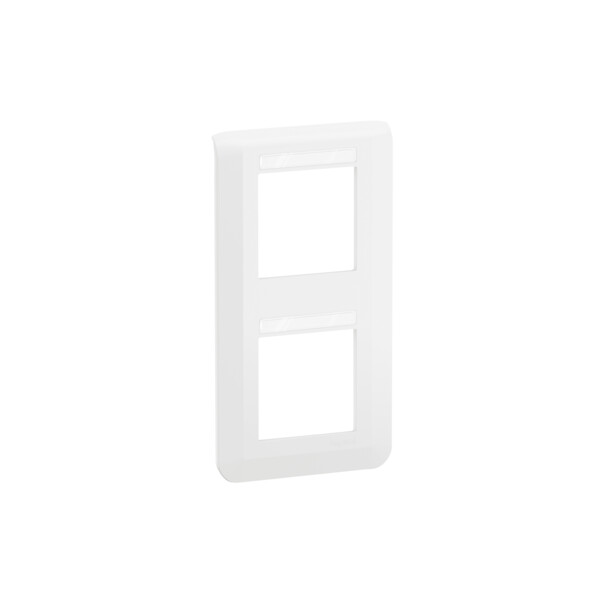 Plaque 2x2 modules vertical porte-etiquette integre - Legrand - 078862L