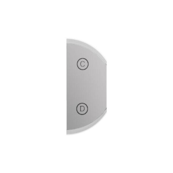 Enjoliveur gauche 1 module - marquage A-B - blanc - Legrand - CB7502