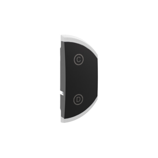 Enjoliveur gauche - 1 module - marquage A-B - noir - Legrand - CN7502