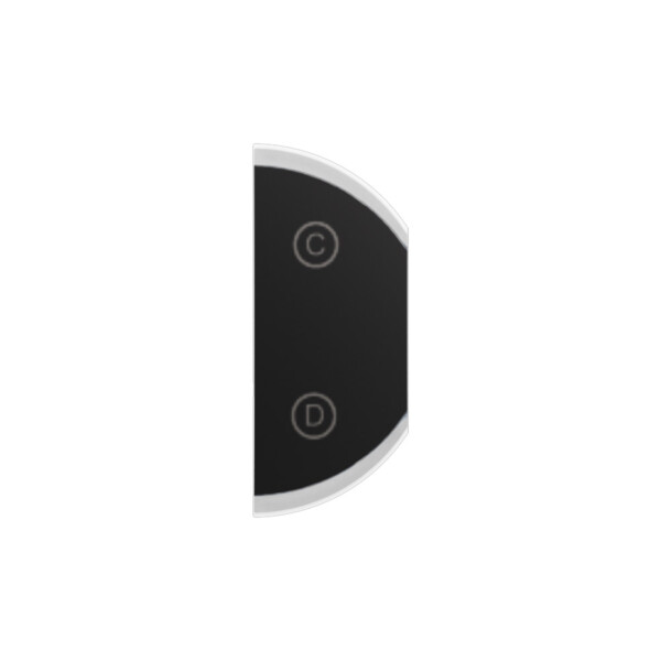 Enjoliveur gauche - 1 module - marquage A-B - noir - Legrand - CN7502