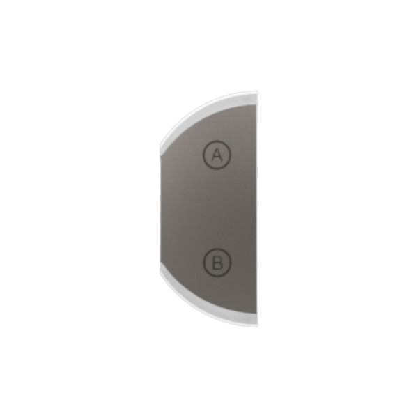 Enjoliveur droit - 1 module - marquage C-D - Titanium - Legrand - CT7501