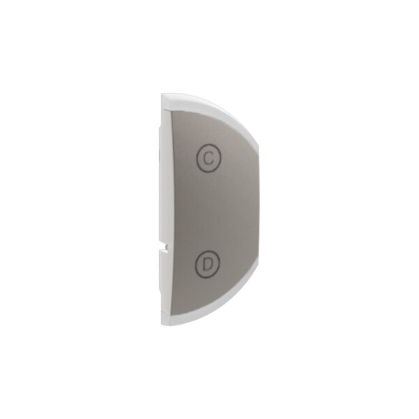 Enjoliveur gauche  - 1 module - marquage A-B - Titanium - Legrand - CT7502