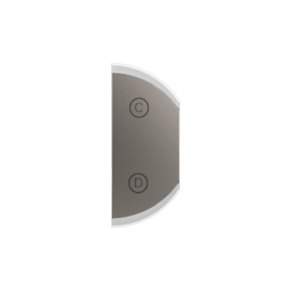Enjoliveur gauche  - 1 module - marquage A-B - Titanium - Legrand - CT7502