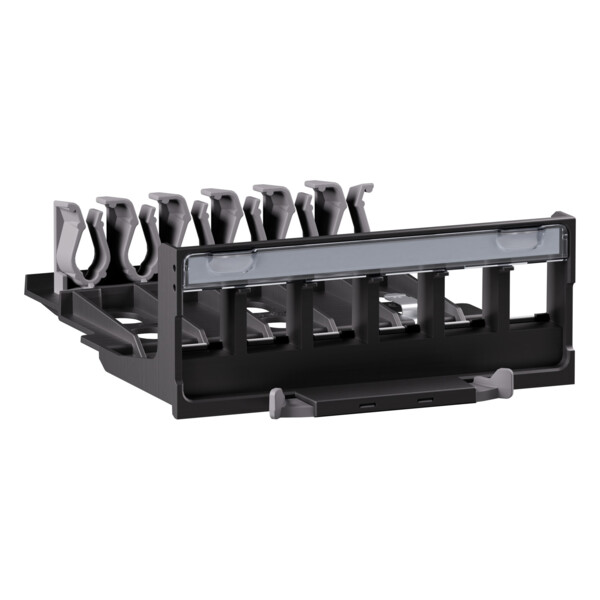 Bloc 6 ports pour panneau droits à équiper avec connecteurs RJ45 - Legrand - 632943